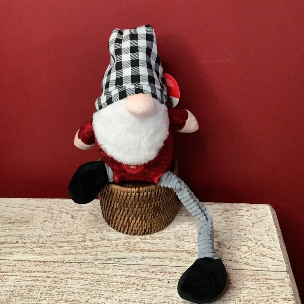 Pet Shoppe SANTA Plush Dog Toy Push Belly& My Hat Pops Up Legs Pull Back & Forth
